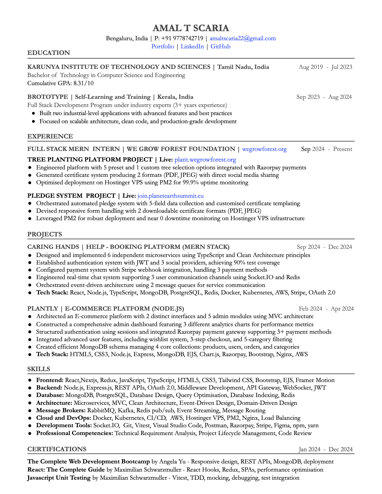 Amal's Resume